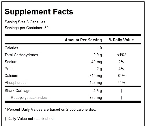 Now Shark Cartilage 750 mg