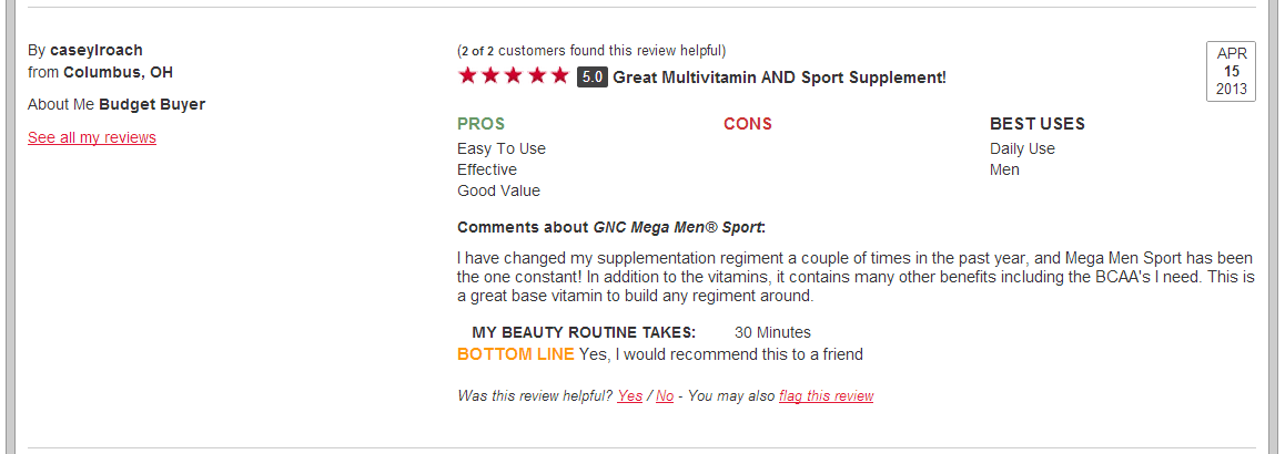 GNC Mega Men Sport 1
