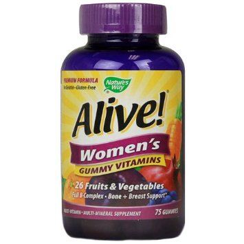 Natures Way Alive! Womens Energy Gummy Multi- Vitamins cung cấp Vitamin và khoáng chất cho nữ giới