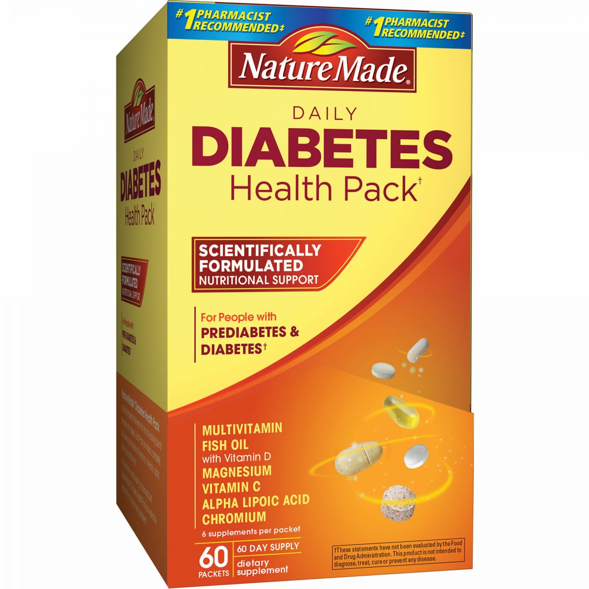Nature Made Diabetes Health Pack bổ sung đầy đủ dưỡng chất cho người bệnh tiểu đường