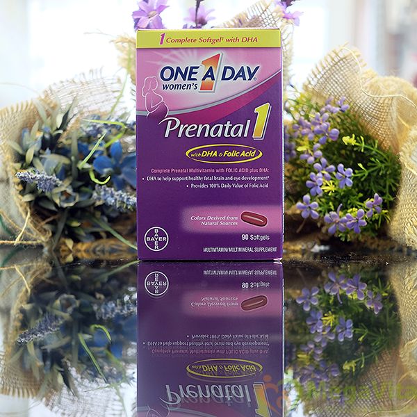 Viên uống bổ sung vitamin, Axit Folic và DHA cho bà bầu One A Day Women's Prenatal 1 hộp 90 viên hình 7