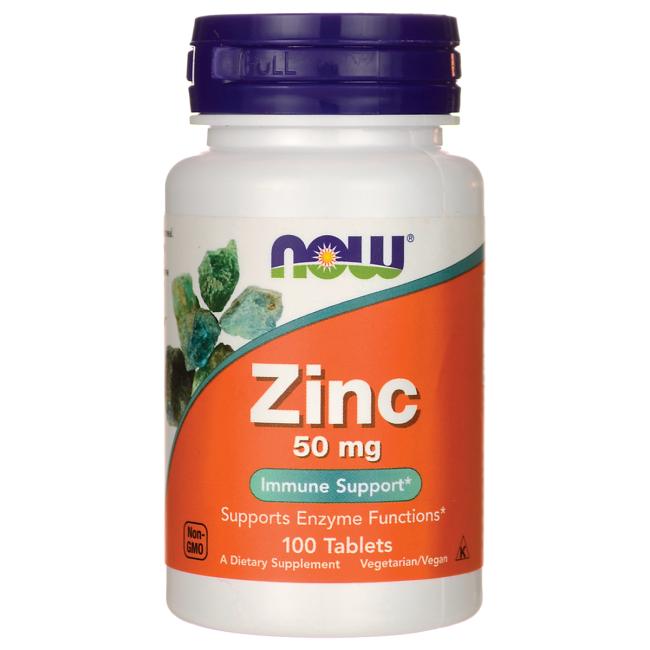 Now zinc, 50mg – thuốc bổ sung vitamin kẽm, giúp tăng cường hệ miễn dịch cho cơ thể, 100 viên