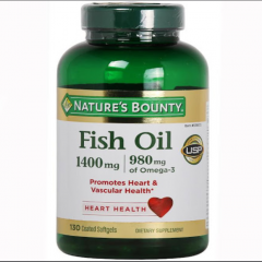 Viên uống tăng cường sức khỏe tim mạch Natures Bounty Fish Oil 1400mg của Mỹ 130 viên