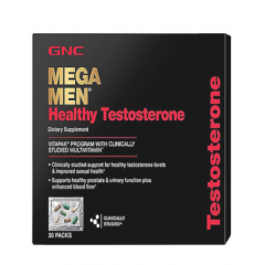 Viên uống bổ sung dinh dưỡng, tăng cường sinh lý cho nam giới GNC Mega Men Healthy Testosterone hộp 30 gói