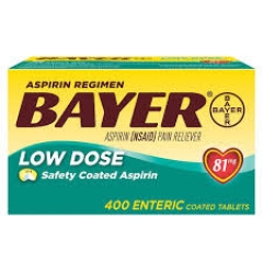 Viên uống giảm đau và ngăn ngừa nhồi máu cơ tim Bayer Low Dose Aspirin 81mg 400 viên