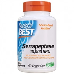 Doctor's Best Serrapeptase 40000 SPU hỗ trợ các triệu chứng về đường hô hấp, tăng cường miễn dịch 90 Viên