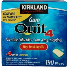 Kẹo Cai Thuốc Lá Kirkland Gum Quit 4 của Mỹ Hộp 190 Viên