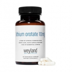 Weyland Brain Nutrition: Lithium Orotate 10mg Bổ sung lithium, hỗ trợ cân bằng tâm trạng, cải thiện trí nhớ 60 viên