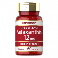 Horbaach Triple Strength Astaxanthin 12mg 60 viên - Viên uống hỗ trợ chống oxy hóa .