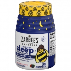Zarbee's Naturals Melatonin 1mg 50 viên - Giúp cải thiện giấc ngủ cho bé.