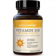 Viên uống NatureWise Vitamin D3 5000iu (125 mcg)- Viên uống hỗ trợ cho xương khớp và tăng cường miễn dịch và giúp phòng ngừa - 90 viên/1 hộp.