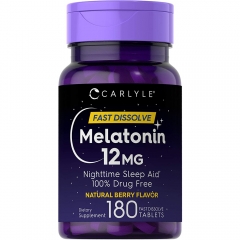 Viên uống điều hòa giấc ngủ Carlyle Melatonin 12 mg 180 viên.