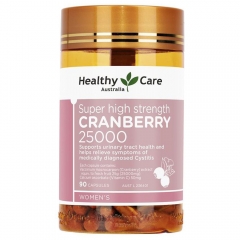 Healthy Care Super High Strength Cranberry 25000 90 viên - Viên Uống Chống Viêm Nhiễm Đường Tiết Niệu.