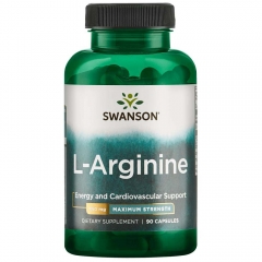 Swanson L- Arginine 90 Viên - Viên uống hỗ trợ cải thiện sinh lý tăng cường sức khỏe và dẻo dai.