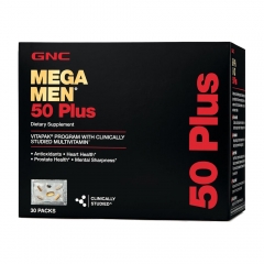GNC MeGa Men 50 Plus Dietary Supplement 30 Packs - Viên uống bổ sung dinh dưỡng cho Nam giới trên 50 tuổi.