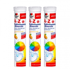 ( Combo 3 Tuýp ) Viên sủi bổ sung 21 Vitamin và khoáng chất Doppelherz A-Z Fizz Multivitamins and Minerals - Tuýp 13v