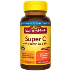  Nature Made Super C With D3 & Zinc 70 viên - Viên uống tăng cường miễn dịch.