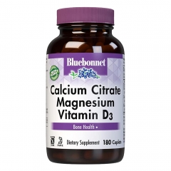 Viên Uống Hỗ Trợ Sức Khoẻ Xương Khớp Bluebonnet Nutrition Calcium Citrate Magnesium Plus Vitamin D3 180 Viên