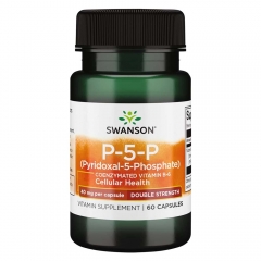 Viên Uống Vitamin B6 Hỗ Trợ Tim Mạch, Duy Trì Chức Năng Thần Kinh Swanson P-5-P 40mg 60 Viên