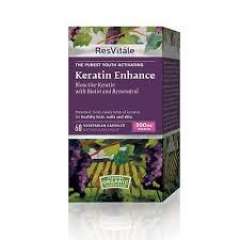 Resvitale Keratin Enhance- Viên bổ sung dưỡng chất giúp da, móng, tóc khỏe đẹp, 60 viên.