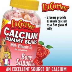 L'il Critters Calcium với Vitamin D3, 200 viên: Kẹo dẻo dành cho trẻ nhỏ, giúp trẻ có chiều cao vượt trội.