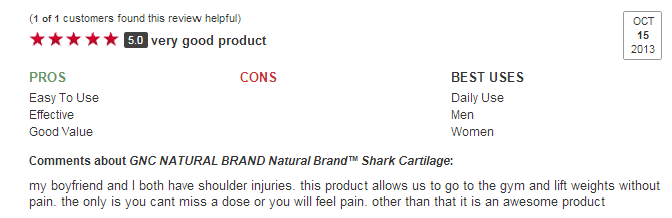 Gnc natural brand shark cartilage 750 mg - viên uống bổ xương vi sụn cá mập 180 viên