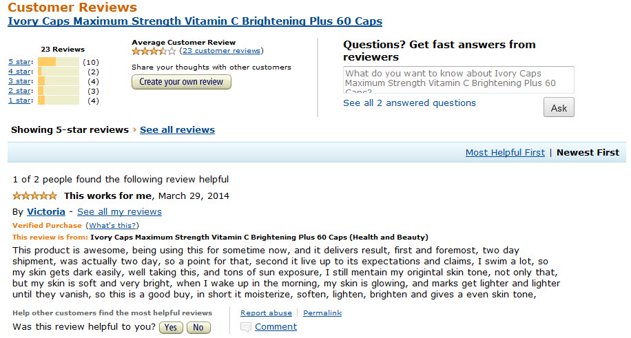 Ivory caps vitamin c: viên uống làm trắng và đẹp da 60 viên