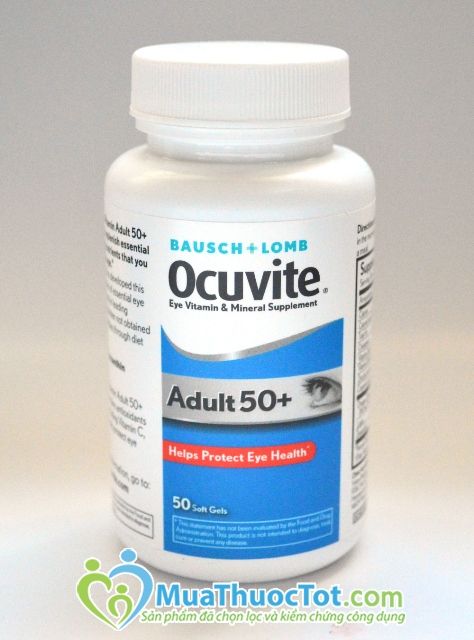 Bausch & lomb ocuvite adult 50 + 50 viên, viên uống bổ mắt cho độ tuổi 50 trở lên