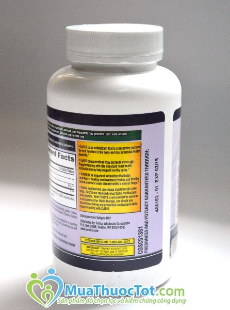 Thuốc hỗ trợ tim mạch Kirkland CoQ10
