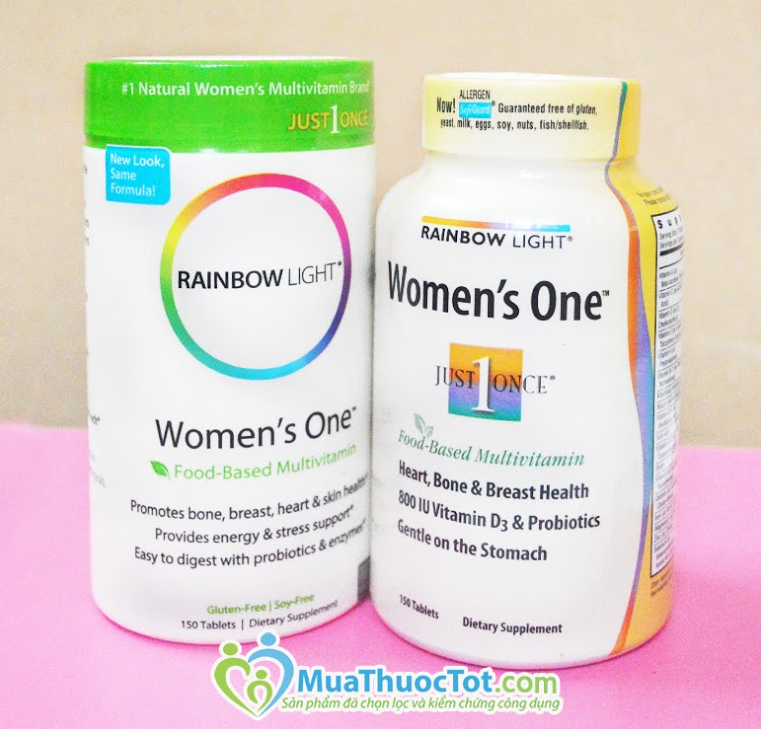 Rainbow Light Women's One có hai mẫu bao bì khác nhau nhưng chất lượng vẫn không đổi