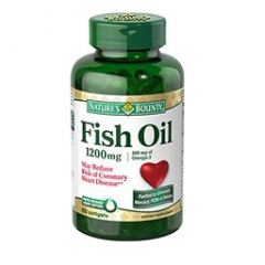 Nature's Bounty Fish Oil Omega 3: Dầu cá hàm lượng Omega 3 cao, chống bệnh tim mạch vành, 1200mg 100 viên.