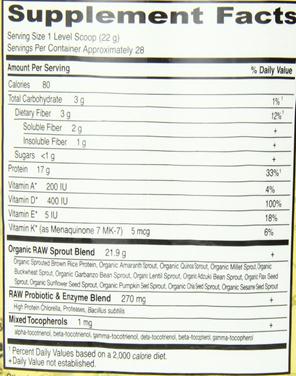 Garden of life raw protein