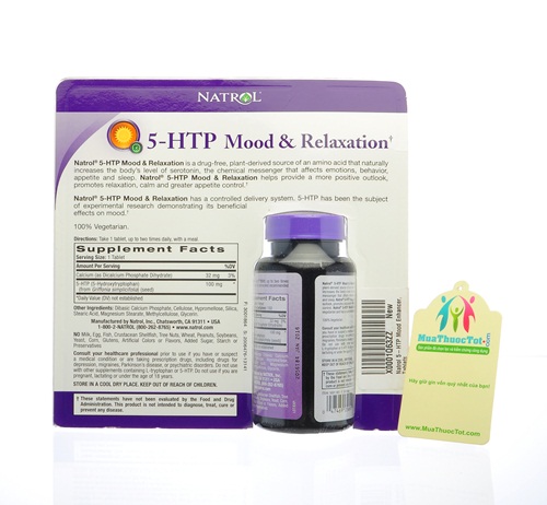 Thành phần chính Natrol® 5-HTP Mood Enhancer