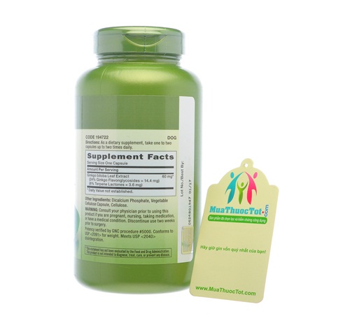 Thành phần Ginkgo biloba Leaf Extract