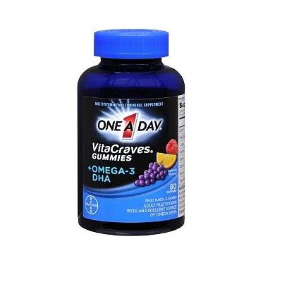 One A Day VitaCraves Gummies Omega-3 DHA bổ sung vitamin và khoáng chất cho cơ thể