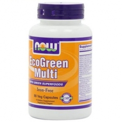 NOW Foods Eco Green Iron Free Multi - Thuoc cung cấp các vitamin và khoáng chất tăng cường sức khỏe, 90 viên