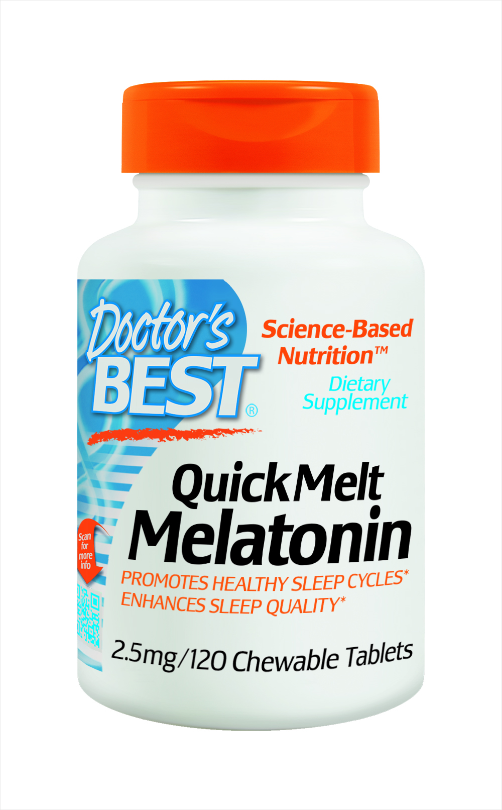 Quick Melt Melatonin 2.5mg Doctors Best giúp an thần, ngủ ngon, tăng cường sức khỏe