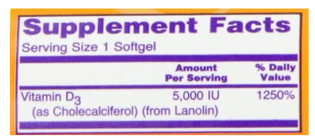 Bổ sung 5000 iu vitamin d3