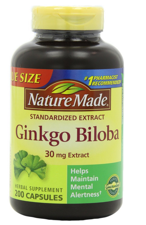 Nature Made Ginkgo Biloba 30 mg từ Ginkgo Biloba giúp bổ não và tuần hoàn