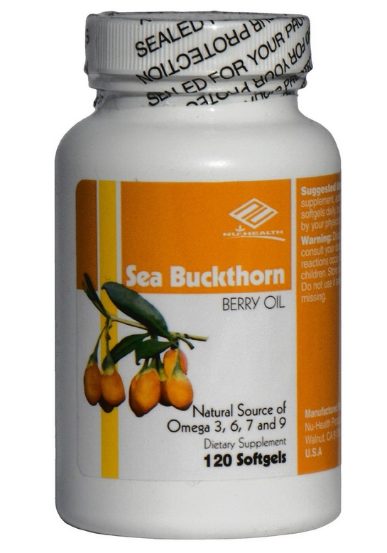 NuHealth sea Buckthom Berry Oil chiết xuất từ dầu hoa mai biển giúp tăng cường sức khỏe tim mạch