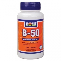 Now B-50 – viên uống bổ sung hỗn hợp vitamin B, giúp tăng cường sức khỏe, năng lượng, 100 viên