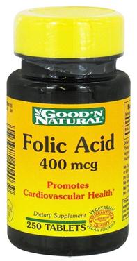 Good’n natural folic acid, 400mcg – bổ sung axit folic giúp bổ máu và hỗ trợ sức khỏe tim mạch, 250 viên