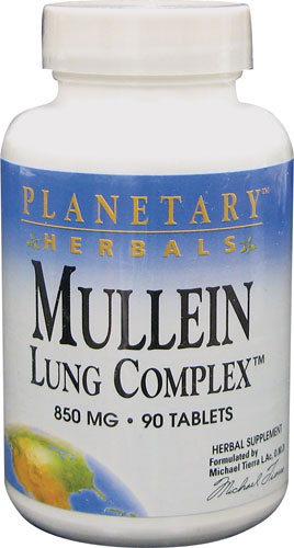 Planetary herbals Mullein Lung Complex chiết xuất từ cây Mullein có tác dụng chữa ho, viêm khí phế quản, bổ phổi và các bệnh về ngực