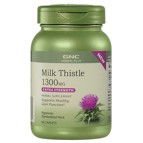 Gnc milk thistle 1300mg- viên uống tăng cường chức năng gan, giải độc gan, 60 viên