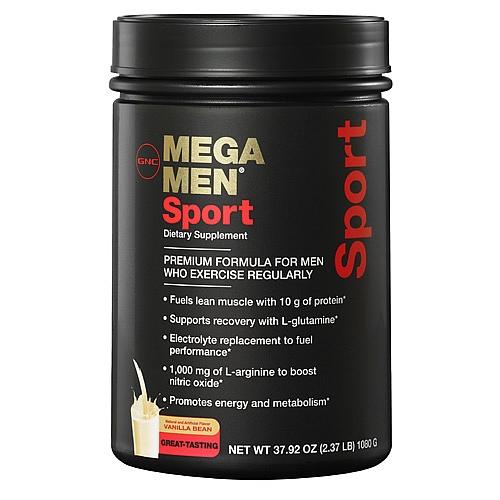 Gnc mega men sport – sữa bổ sung dinh dưỡng, vitamin cho nam giới chơi thể thao, vị socola, 1.1kg