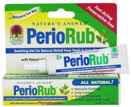 Nature's Answer Gel PerioRub là loại gel giúp làm dịu nhẹ làm giảm đau nhanh và khó chịu ở răng, nướu