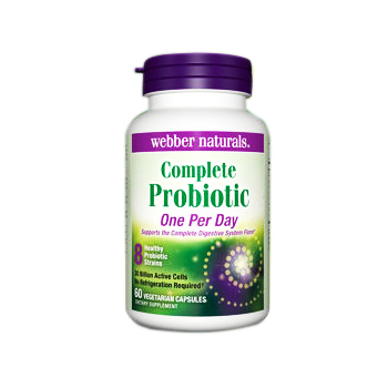 Webber Naturals Complete Probiotic chứa 30 tỷ tế bào hỗ trợ giúp duy trì một hệ đường ruột khỏe mạnh