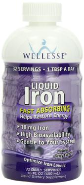 Wellesse liquid iron - nước uống giúp bổ sung sắt, tăng cường lượng máu lên não, 480ml
