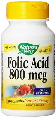 Nature's way folic acid - viên uống giúp bổ sung axit folic cho phụ nữ mang thai, 100 viên