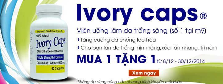 KhuyỄn mÃi mua 1 tẶng 1 tỪ ivory caps pills – lÀm trẮng da hiỆu quẢ